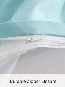 Set colcha sin relleno de dos tonos - Azul - Ver 7