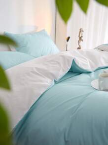 Set colcha sin relleno de dos tonos - Azul - Ver 3