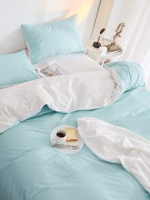 Set colcha sin relleno de dos tonos - Azul - Ver 4