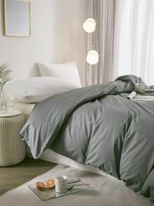 Funda de edredón sin relleno unicolor - Gris Oscuro - Ver 1