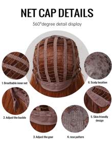 Nâu Dài Tóc giả Tóc mái Nhiều lớp Quăn trái cam Tóc giả Đối với phụ nữ Tự nhiên Tóc giả tổng hợp Đối với Sử dụng hàng ngày - Nhiều màu - Xem 7