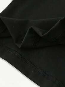 Girls 1pc Christmas & Slogan Graphic Tee - Black - View 6