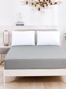 1入組拉絨素色床笠柔軟床上用品臥室毛毯 - 淺灰色 - 查看 1