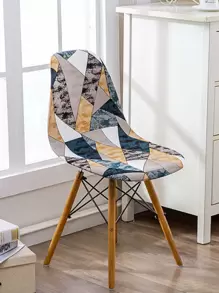 Funda para silla con patrón geométrico elástico - Multicolor - Ver 1