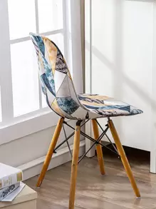 Funda para silla con patrón geométrico elástico - Multicolor - Ver 2
