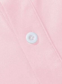 Manfinity Homme Men Deer Print Contrast Trim Polo Shirt - Baby Pink - View 3