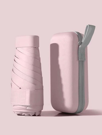 1pc Compact Capsule Umbrella, Portable Mini Umbrella With Carrying Case, Suitable For School, Office, Home, Travel, Protects Against Rain And UV,Mother's Day Gift,Bedroom Decor,Garden,Kitchen Decor,Summer,Beach,Travel Essentials,Room Decor,Squishy,Graduation,Outdoor,Garden,Travel Essentials