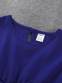 SHEIN 小女童百褶下擺繫腰帶洋裝