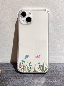Transparente Handyhülle mit Blume & Schmetterling Muster - Transparent - Übersicht 4