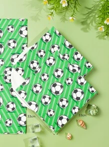 24pcs Soccer Print Disposable Napkin,Christmas - Multicolor - View 3
