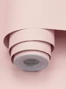 1roll Solid Color Wall Paper - Watermelon Pink - View 1