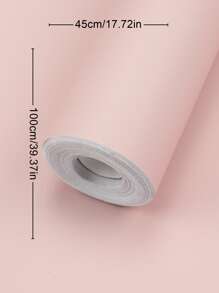 1roll Solid Color Wall Paper - Watermelon Pink - View 2