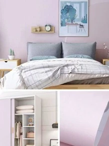 1roll Solid Color Wall Paper - Watermelon Pink - View 6