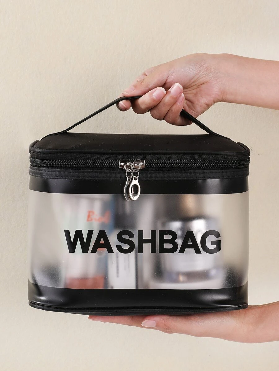 1 túi đựng đồ vệ sinh cá nhân du lịch trong suốt - màu đen - Xem 1