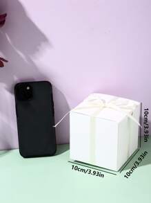 5入組帶絲帶白色禮品盒節日禮品包裝派對裝飾禮品裝飾盒收納盒 - 白色 - 查看 4