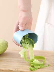 1pc, Peeler, Vegetable Peeler, Paring Knife For Vegetable And Fruit, Cucumber Peeler, Multifunctional Kitchen Fruit Planner, Squeegee Peeler Peeler, Kitchen Accessories - Blue - View 2