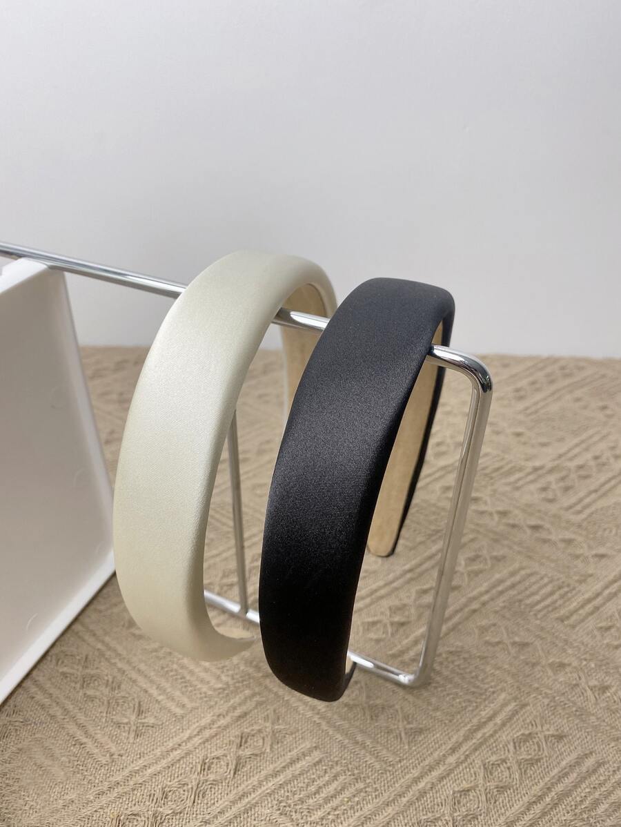 2pcs Simple Casual Daily Minimalist Wide Headband Suitable for Daily Outings, Dating Wear - Multicolor - View 1