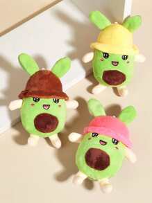 1pc Cartoon Avocado Design Pet Plush Toy - Multicolor - View 1
