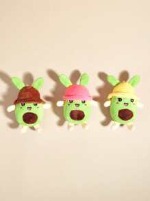 1pc Cartoon Avocado Design Pet Plush Toy - Multicolor - View 3