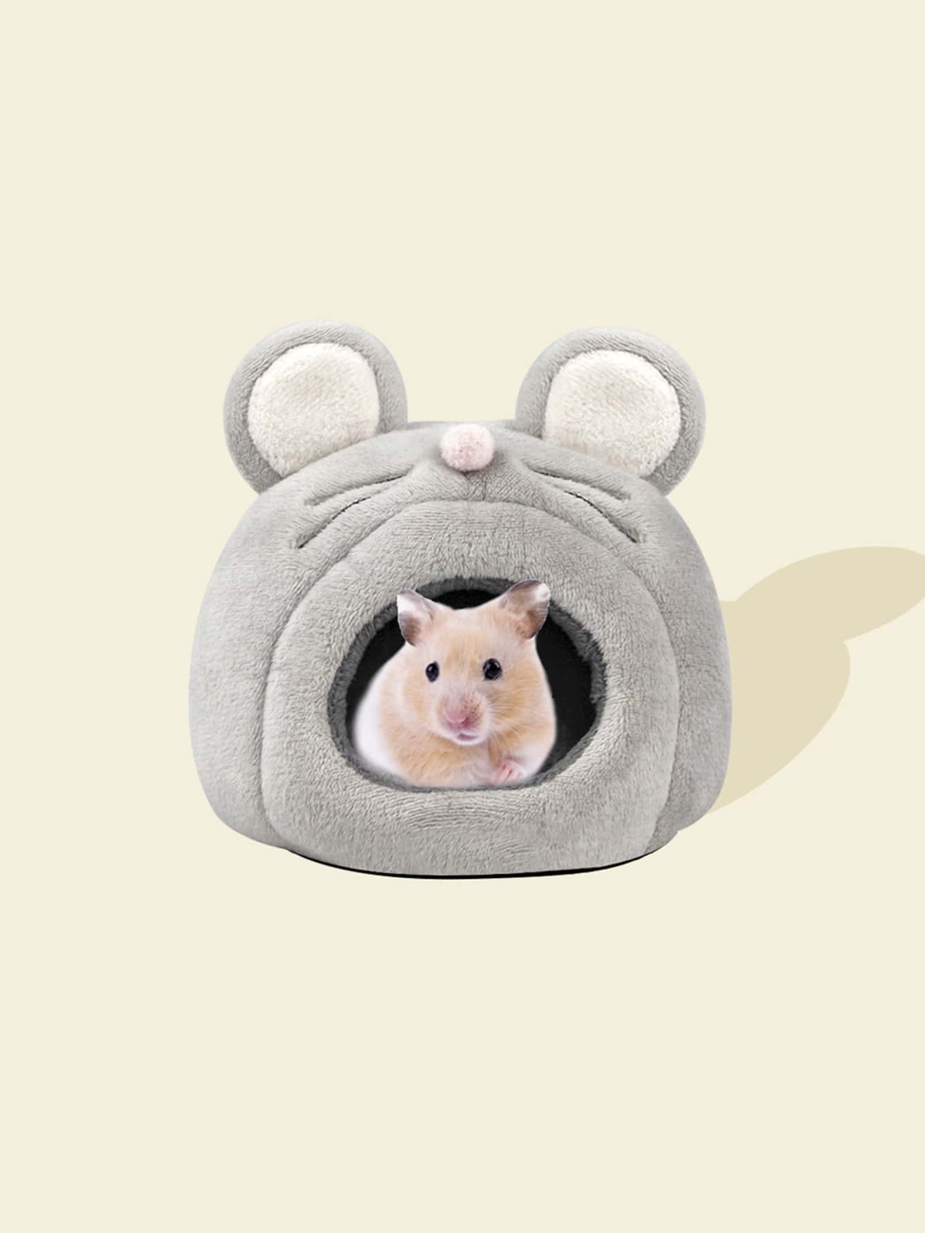 Rat Shaped Small Pet Bed - Beige - View 1