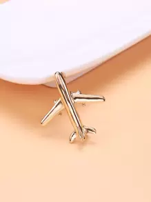 飛機設計胸針 - 金黃色 - 查看 3