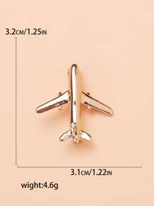 飛機設計胸針 - 金黃色 - 查看 7