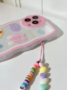 粉色Gucadi單鏡頭花形掛繩，適用於蘋果手機殼，支援iPhone 11，iPhone 13，iPhone 14 Pro Max - 彩色 - 查看 2