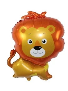 1pc Lion Design Balloon, Cartoon Cute Decorative Balloon For Birthday Party - Multicolor - View 2