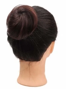 Claw Clip Synthetic Hair Bun - Dark Brown - View 3