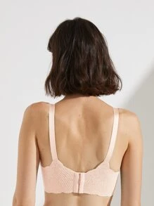 SHEIN 孕婦貝殼邊哺乳內衣 - 珊瑚粉 - 查看 6