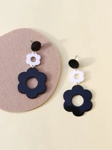 花耳墜 - 黑與白 - 查看 1