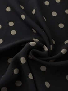 Elegant 1pc Polka Dot Print Scarf For Daily Wear Winter Fall - Black - View 3