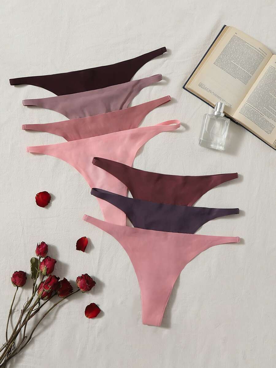 7pack Plain Simple Thong - Multicolor - View 1