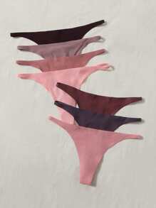 7pack Plain Simple Thong - Multicolor - View 3