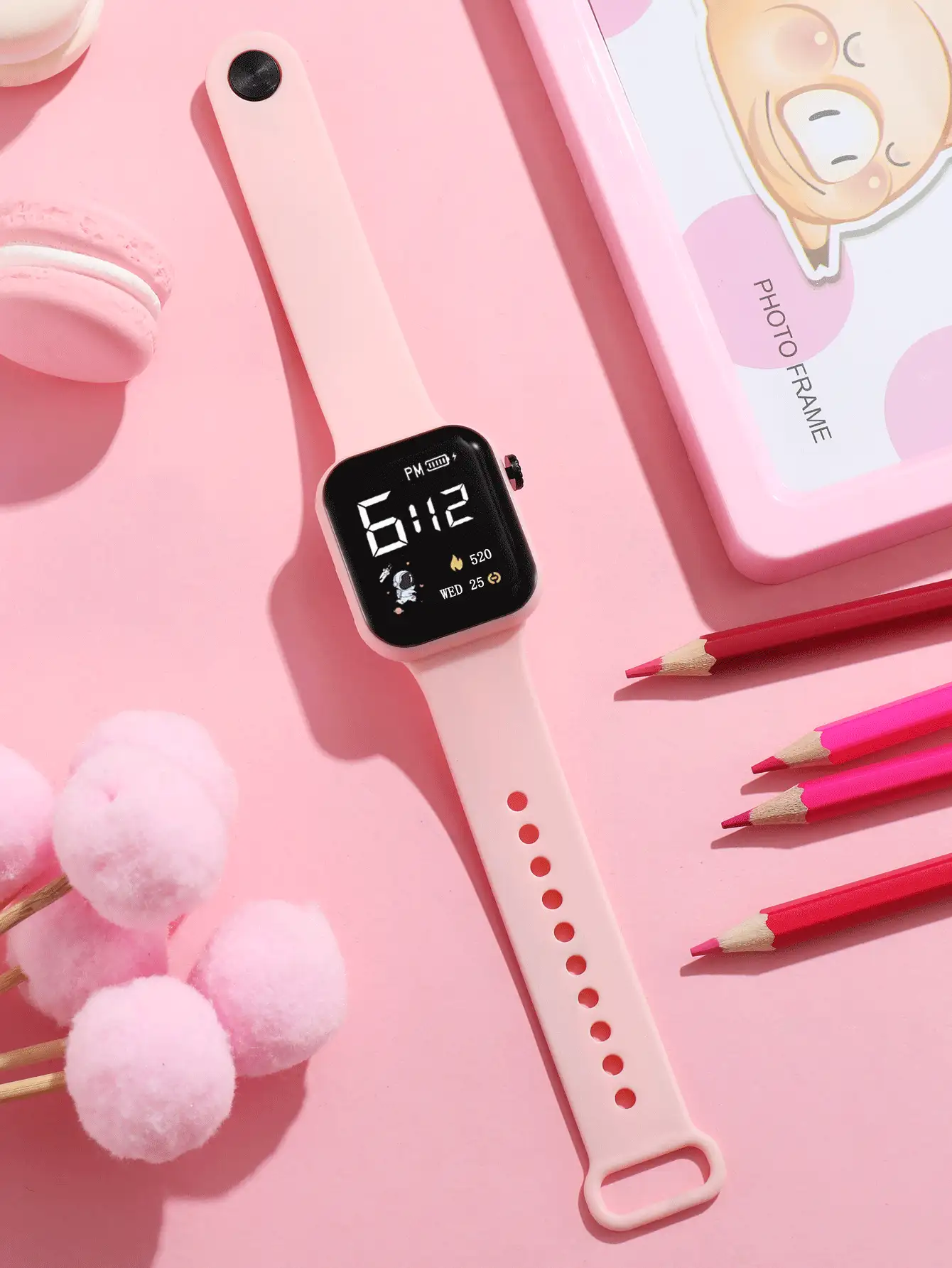 Water Resistant Astronaut Pattern Square Electronic Watch