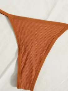 7 paquetes de Tangas sexys de costilla lisa - Multicolor - Ver 4