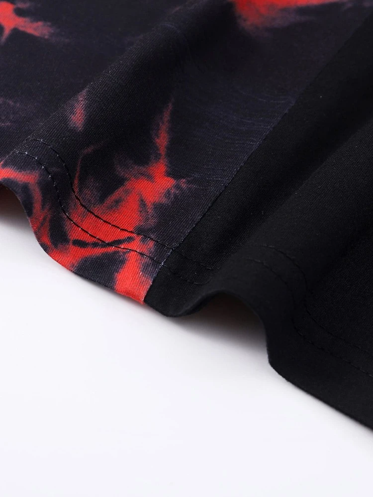 Manfinity Hombres Top tank de tie dye con estampado de expresión - Multicolor - Añade 5