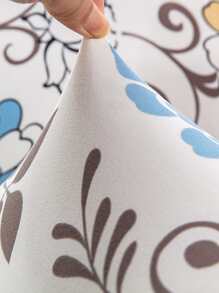 1pc Flower Pattern Recliner Slipcover, Vintage Polyester Recliner Stretchy Sofa Slipcover For Home - Multicolor - View 3