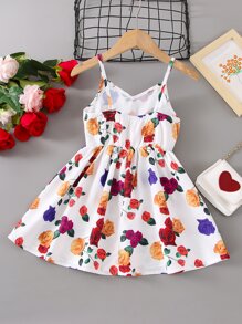 SHEIN Đầm bé gái Hoa Tất cả trên in Boho - Nhiều màu - Xem 2