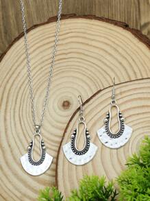 3入組幾何裝飾首飾套裝