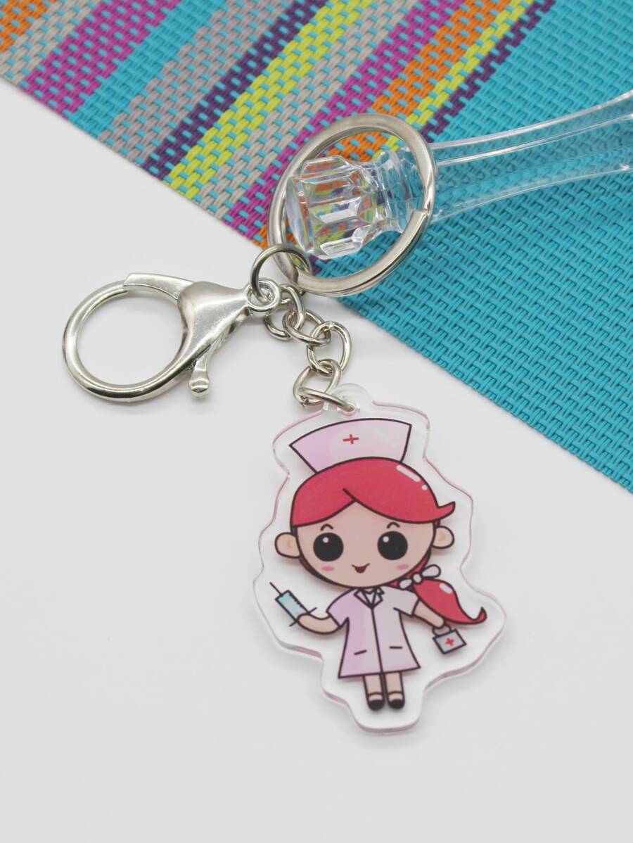Llavero con dibujos animados enfermera accesorio - Multicolor - Ver 1