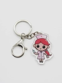 Llavero con dibujos animados enfermera accesorio - Multicolor - Ver 3