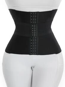 Hook-and-loop Fastener Shapewear - Black - View 1