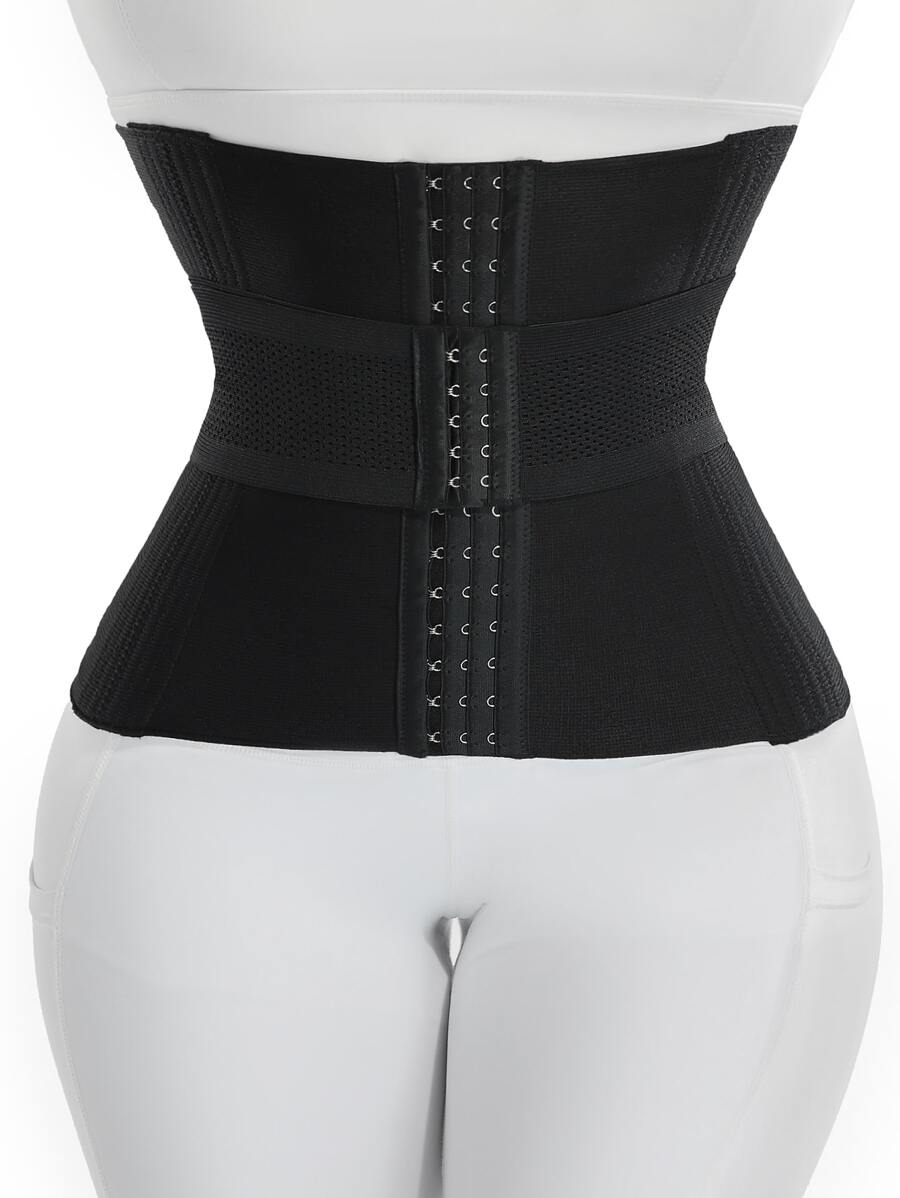 Hook-and-loop Fastener Shapewear - Black - View 1