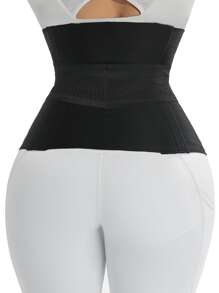 Hook-and-loop Fastener Shapewear - Black - View 2