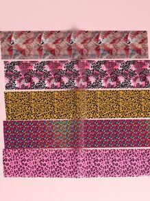 10sheets Leopard Print Nail Transfer Foil DIY Nail Charms Nail Gems Nail Supplies - Multicolor - View 5