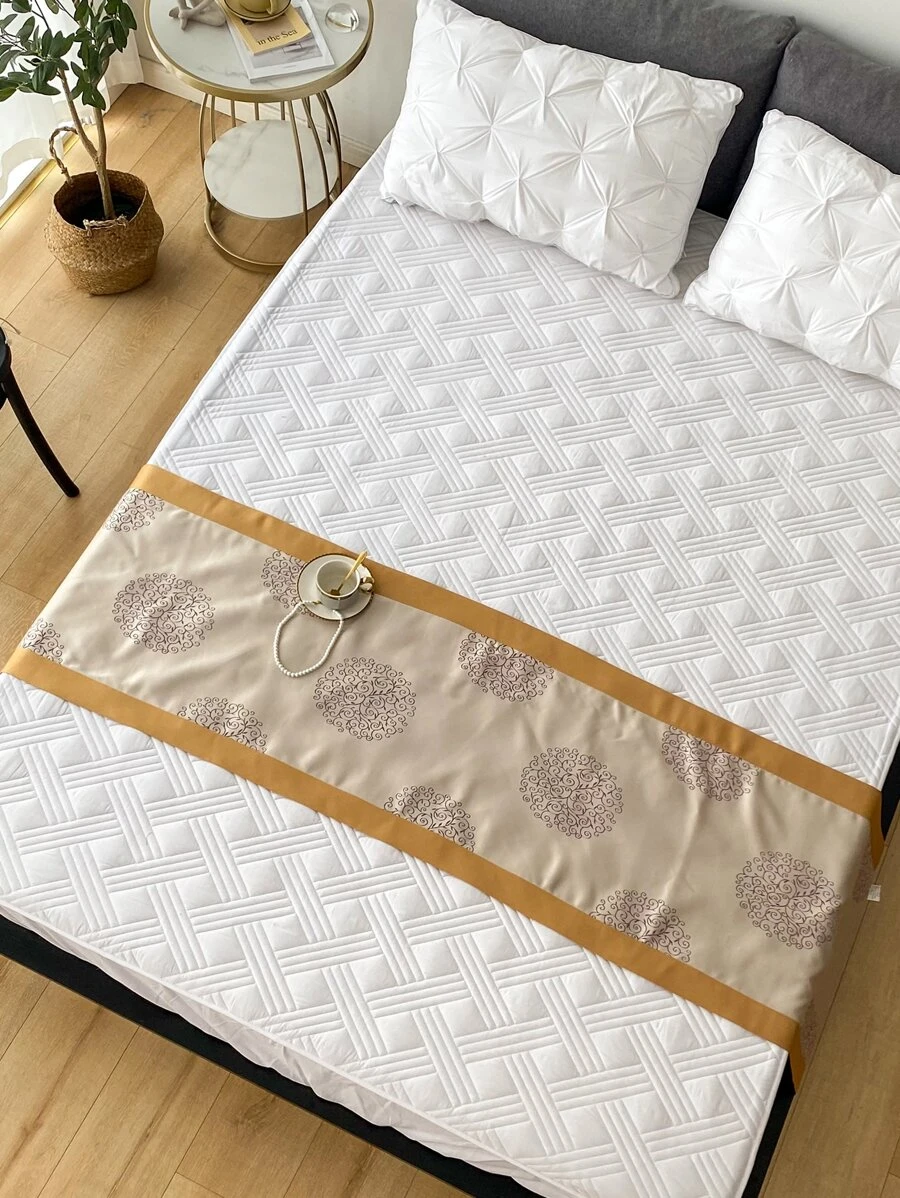 Người chạy giường ghép mảnh Jacquard - Nhiều màu - Xem 1