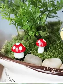 20pcs Random Mini Mushroom Ornament - Multicolor - View 4