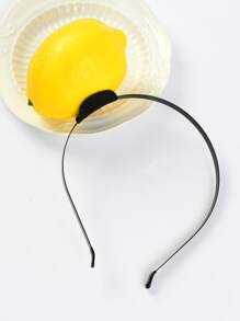 檸檬裝飾立體髮箍 - 黃色 - 查看 3
