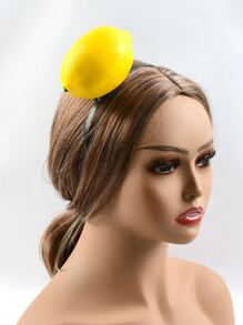 檸檬裝飾立體髮箍 - 黃色 - 查看 4